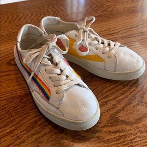 Soludos Good Vibes Rainbow and Sun sneakers Size 8.5